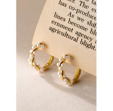Load image into Gallery viewer, pendientes de aro de Plata de Ley 925 para mujer