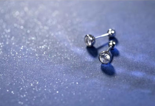 pendientes de plata de ley 925 con zirconia cúbica para mujeres