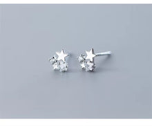 Load image into Gallery viewer, pendientes de plata de primera ley y circón para mujer