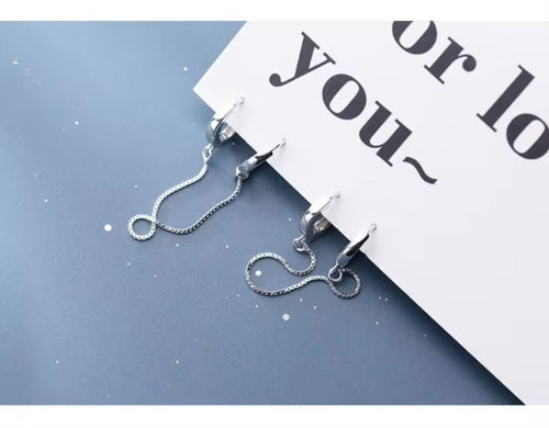 pendientes de aro con diseño de borla para mujer, joyería clásica de Plata de Ley 925