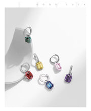 Load image into Gallery viewer, pendientes de aro de Plata de Ley 925 para mujer