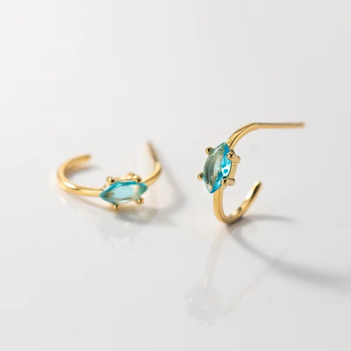 pendientes de plata de ley 925 con Circonia cúbica para mujer, aretes pequeños