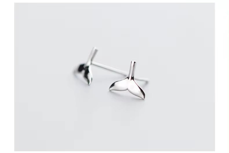 pendientes de tuerca de cola de sirena para mujer