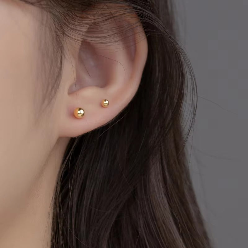 pendientes de plata de ley 925 con forma de tornillo para mujer