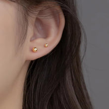 Load image into Gallery viewer, pendientes de plata de ley 925 con forma de tornillo para mujer