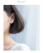 Load image into Gallery viewer, pendientes de aro de plata de obsidiana para mujer