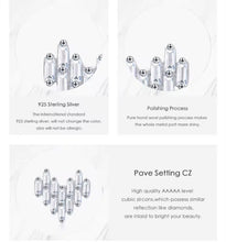 Load image into Gallery viewer, pendientes de plata de ley 925 con forma de corazón para mujer