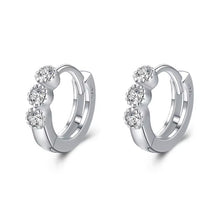 Load image into Gallery viewer, pendientes de plata de primera ley y Circonia cúbica para mujer