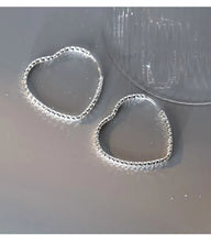 Load image into Gallery viewer, pendientes de aro de Plata de Ley 925 auténtica para mujer