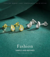 Load image into Gallery viewer, pendientes de plata de ley 925 con forma de lágrima para mujer