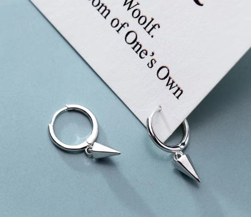 pendientes de aro cónico para mujer, de plata de ley 2021 auténtica, aretes geométricos de 3 colores