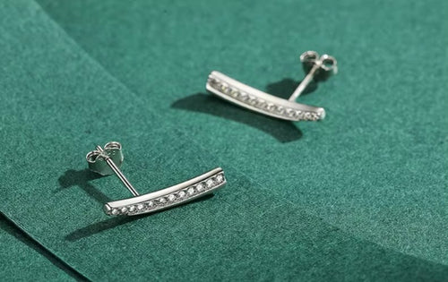 pendientes minimalistas de Plata de Ley 925 para mujer