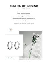 Load image into Gallery viewer, pendientes de aro de Plata de Ley 925 para mujer