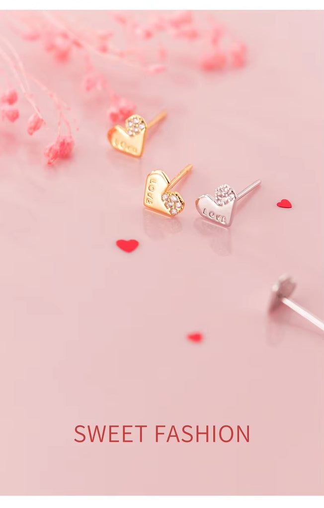 pendientes de tuerca de circonita deslumbrantes para mujer, joyería fina romántica