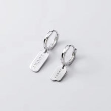 Load image into Gallery viewer, pendientes de aro de Plata de Ley 925 auténtica para mujer