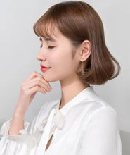 Cargar imagen en el visor de la galería, pendientes largos de Plata de Ley 925 con borla para mujer, aretes colgantes de estrellas