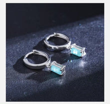 Load image into Gallery viewer, pendientes de aro de turmalina para mujer