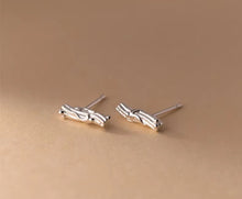 Load image into Gallery viewer, pendientes de tuerca de notación musical Vintage para mujer, de plata de ley 925