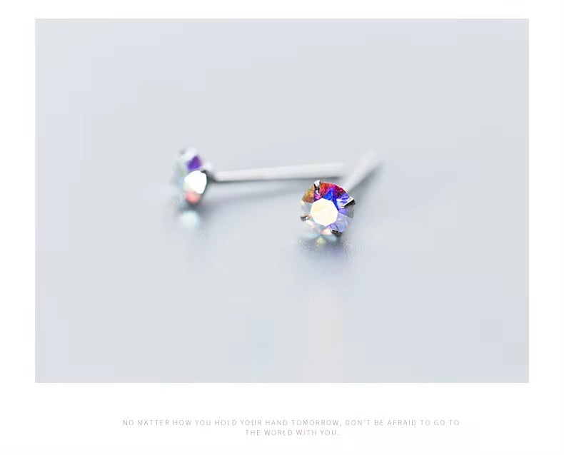 pendientes de plata de primera ley y Circonia cúbica para mujer