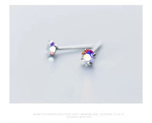 Load image into Gallery viewer, pendientes de plata de primera ley y Circonia cúbica para mujer