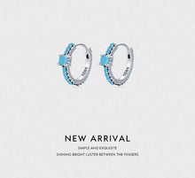Load image into Gallery viewer, pendientes de aro de Plata de Ley 925 auténtica para mujer