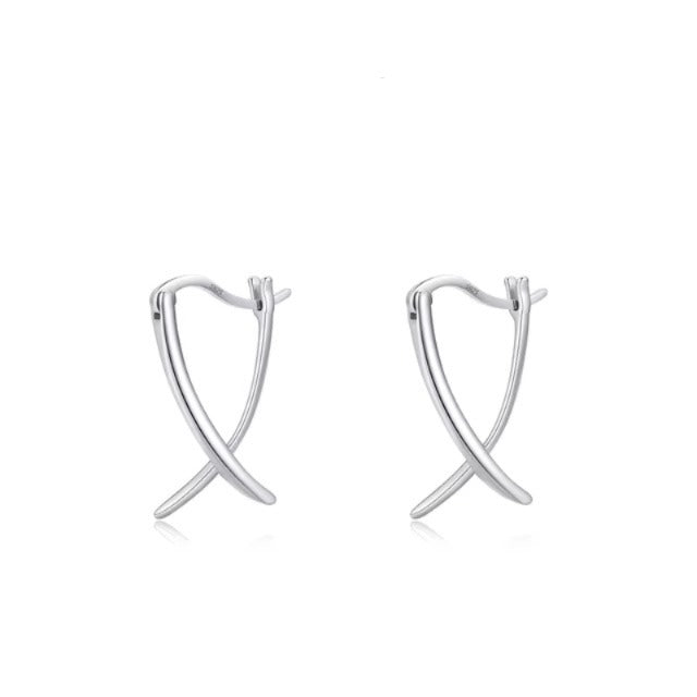 pendientes de aro de Plata de Ley 925 pura para mujer
