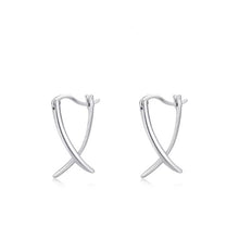 Load image into Gallery viewer, pendientes de aro de Plata de Ley 925 pura para mujer