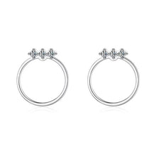 Load image into Gallery viewer, pendientes de plata de primera ley y Circonia cúbica para mujer