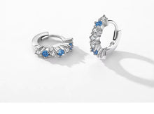 Load image into Gallery viewer, pendientes de aro de Plata de Ley 925 auténtica para mujer