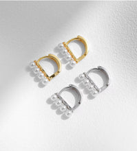 Load image into Gallery viewer, pendientes de aro de Plata de Ley 925 para mujer