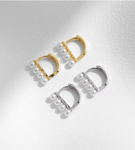 pendientes de aro de Plata de Ley 925 para mujer