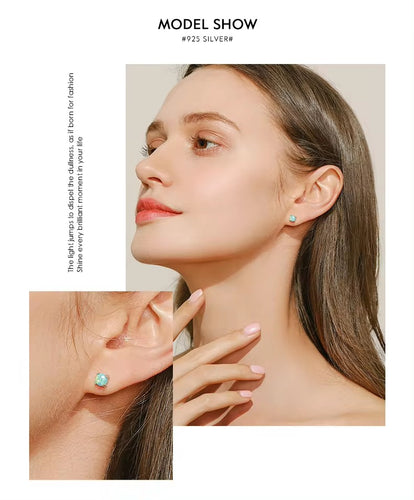 pendientes de ópalo Natural para mujer y niña