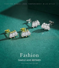 Load image into Gallery viewer, pendientes de plata de ley 100% 925 para mujer, aretes geométricos exquisitos de Navidad