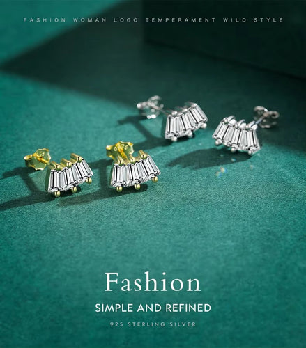 pendientes de plata de ley 100% 925 para mujer, aretes geométricos exquisitos de Navidad