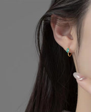 Load image into Gallery viewer, pendientes de plata de ley 925 con Circonia cúbica para mujer, aretes pequeños