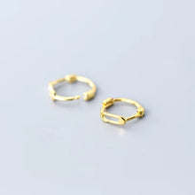 Load image into Gallery viewer, pendientes de plata de ley 925 con Elipse para mujer, aretes de aro geométricos