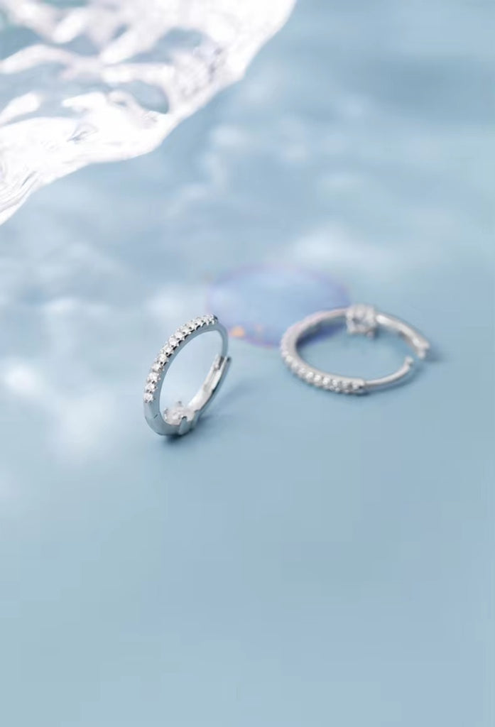 pendientes de aro de Plata de Ley 925 auténtica para mujer