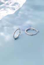 Load image into Gallery viewer, pendientes de aro de Plata de Ley 925 auténtica para mujer