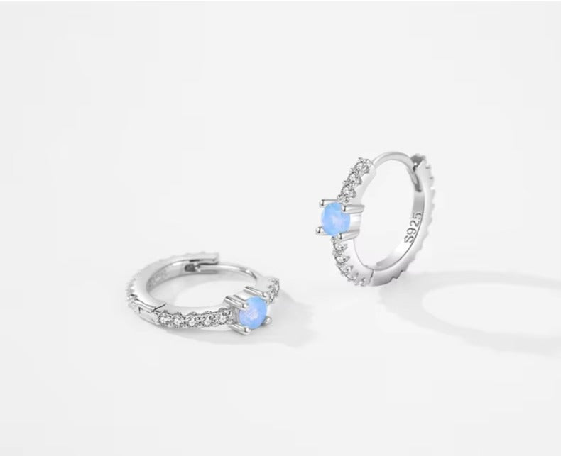 pendientes de aro de Plata de Ley 925 para mujer