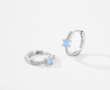 Load image into Gallery viewer, pendientes de aro de Plata de Ley 925 para mujer