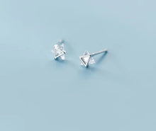 Cargar imagen en el visor de la galería, pendientes geométricos de Plata de Ley 925 para mujer