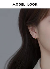 Load image into Gallery viewer, pendientes de plata de ley 925 para mujer, hebillas simples de Color arcoíris