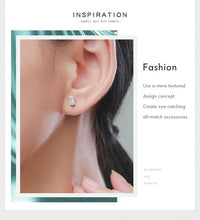 Load image into Gallery viewer, pendientes de plata de ley 925 con Circonia cúbica