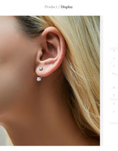 Load image into Gallery viewer, pendientes de plata de ley 925 con circonita cúbica para mujer
