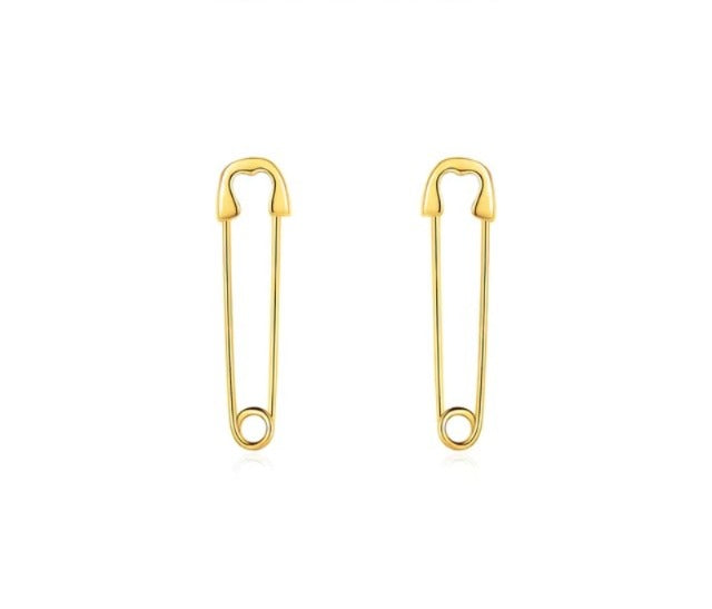 pendientes de broche de plata de ley 925 auténtica para mujer