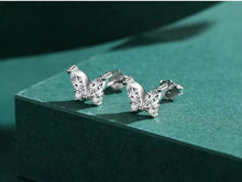 Load image into Gallery viewer, pendientes de plata de primera ley y circón para mujer