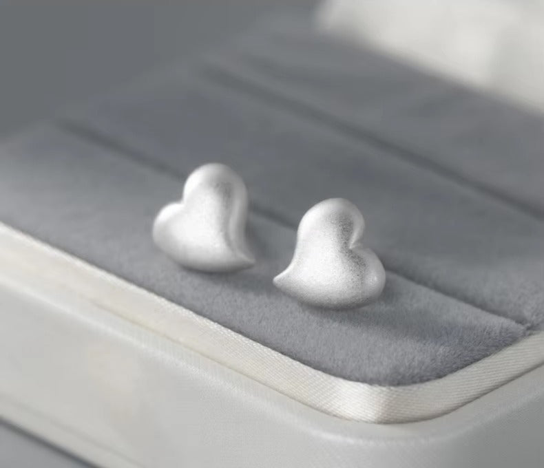 pendientes de plata de ley 925 con acabado esmerilado para mujer