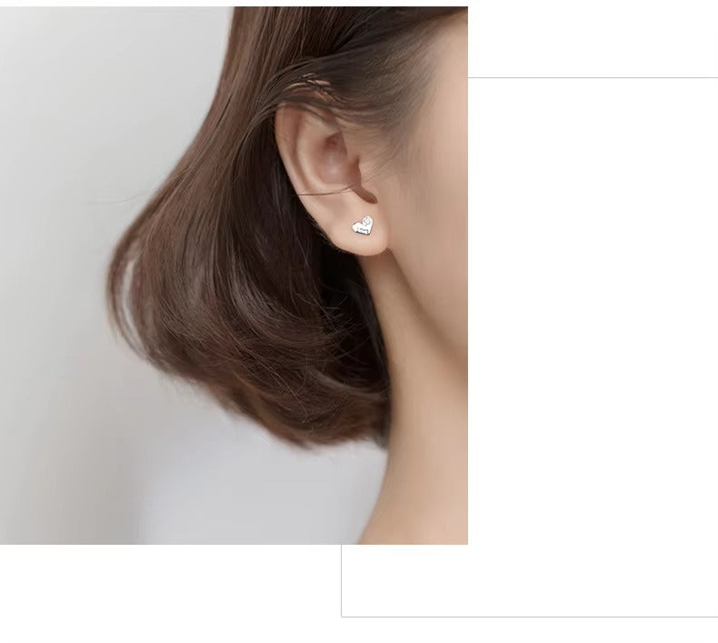 pendientes de tuerca de circonita deslumbrantes para mujer, joyería fina romántica