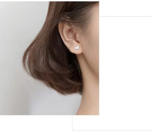 Cargar imagen en el visor de la galería, pendientes de tuerca de circonita deslumbrantes para mujer, joyería fina romántica