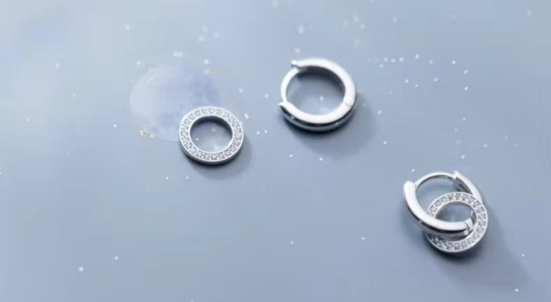 pendientes de aro brillantes para mujer